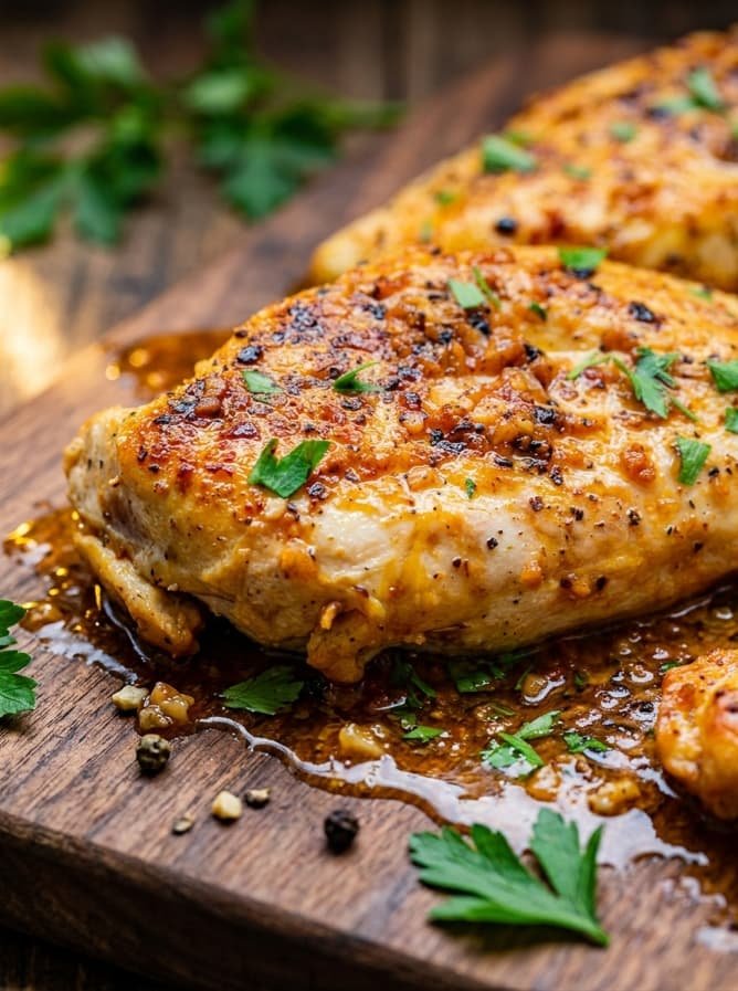 GARLIC BUTTER CHICKEN COOKED RECIPE