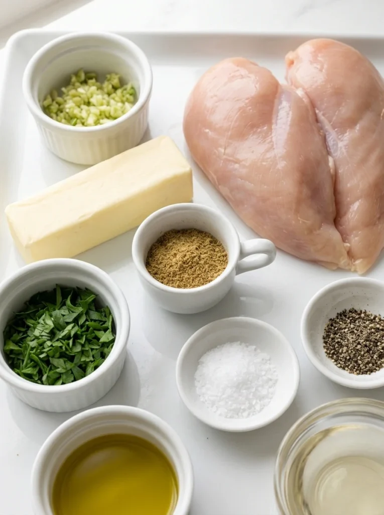 GARLIC BUTTER CHICKEN ingredients list