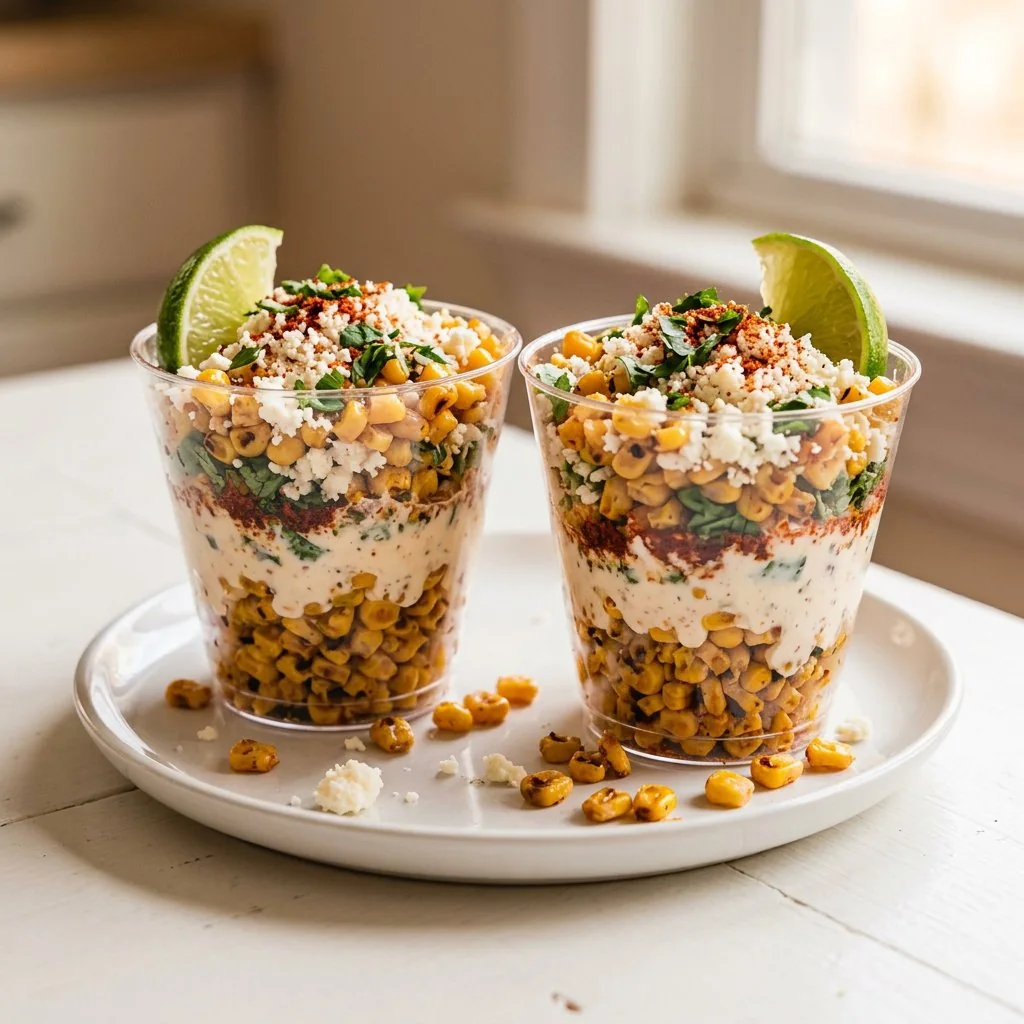 Mexican Street Corn in a Cup Recipe - plated servings