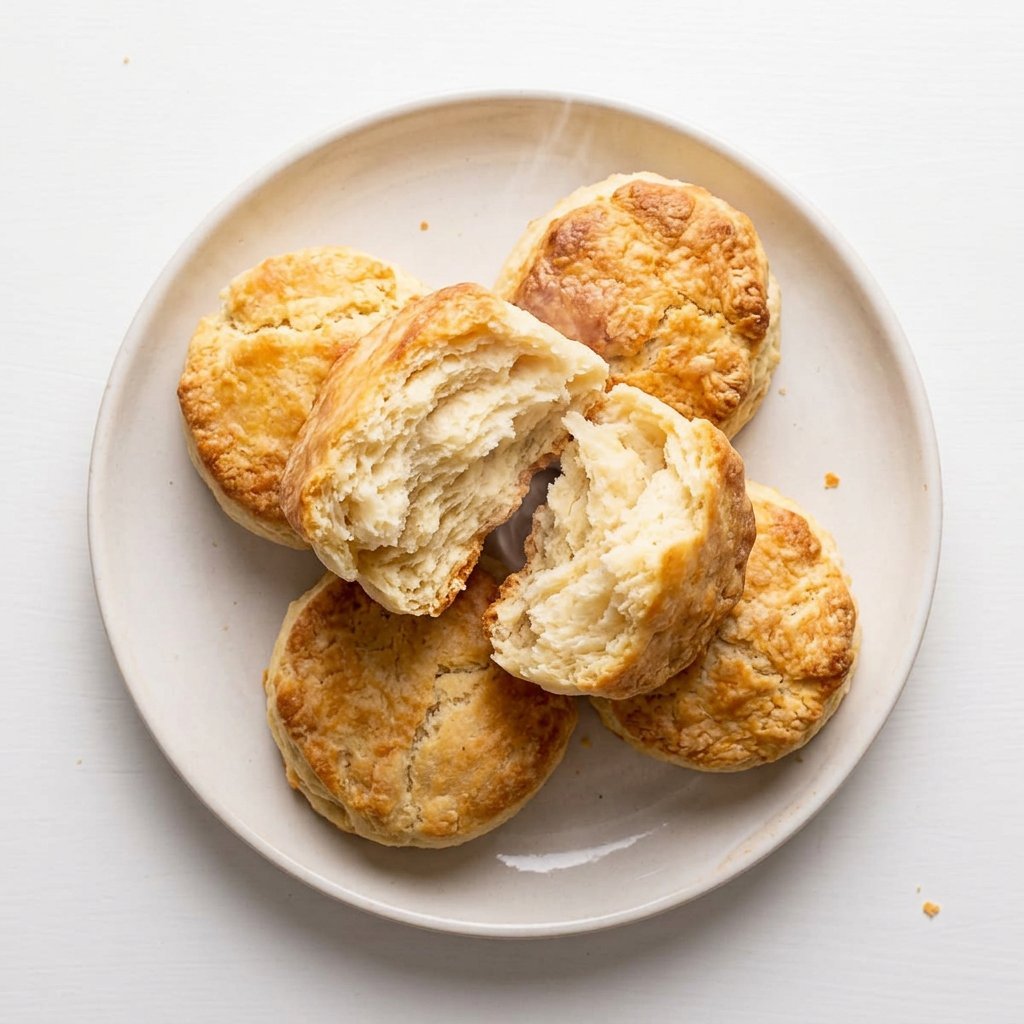 Homemade buttermilk biscuits with melting butter