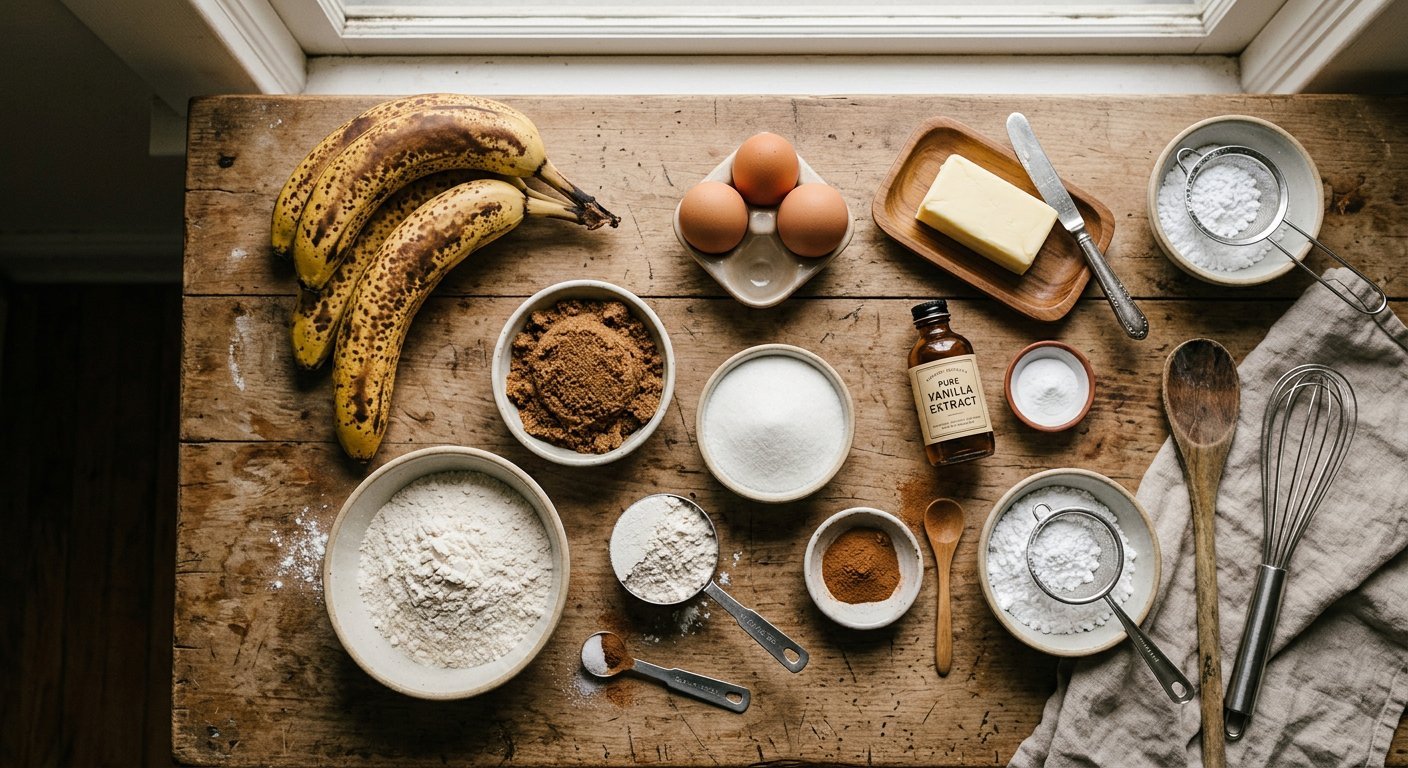 CINNAMON ROLL BANANA BREAD ingredients