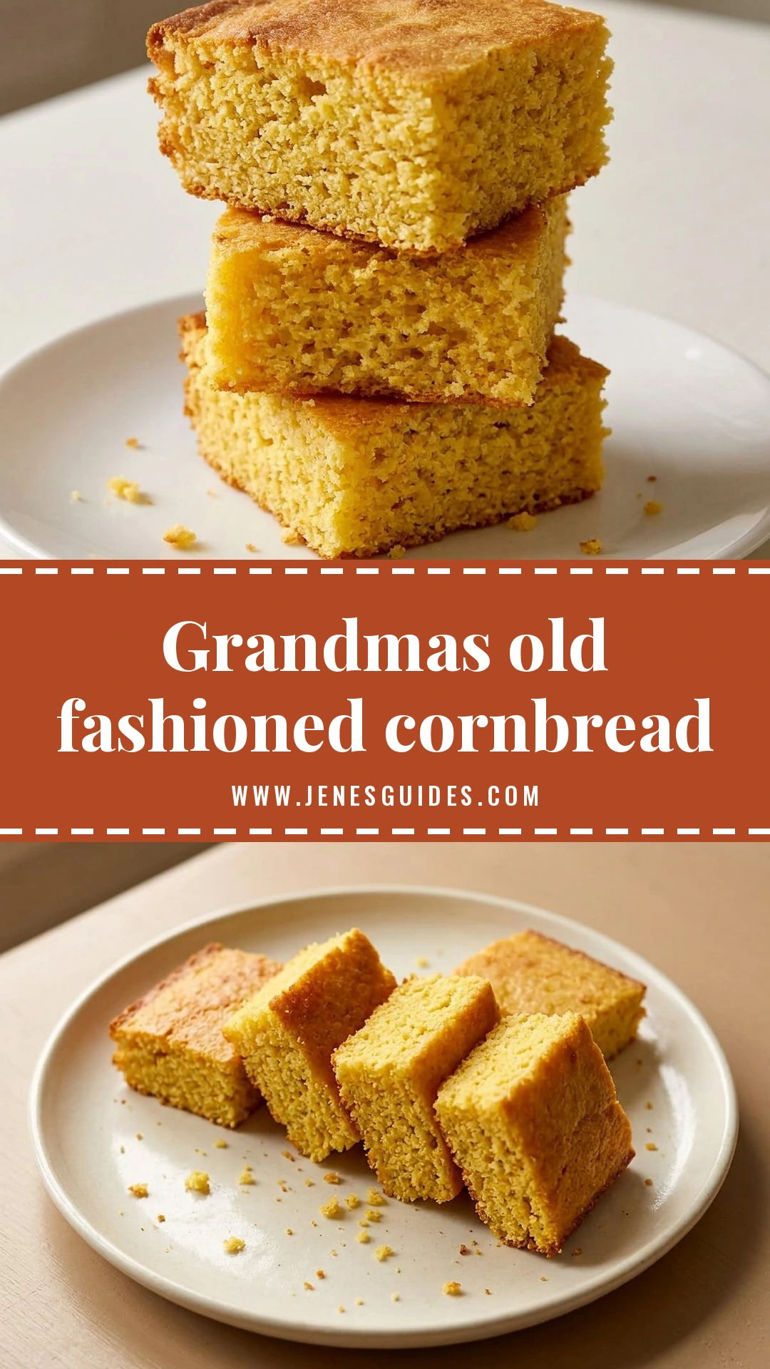 Grandmas old fashioned cornbread - recipe pin