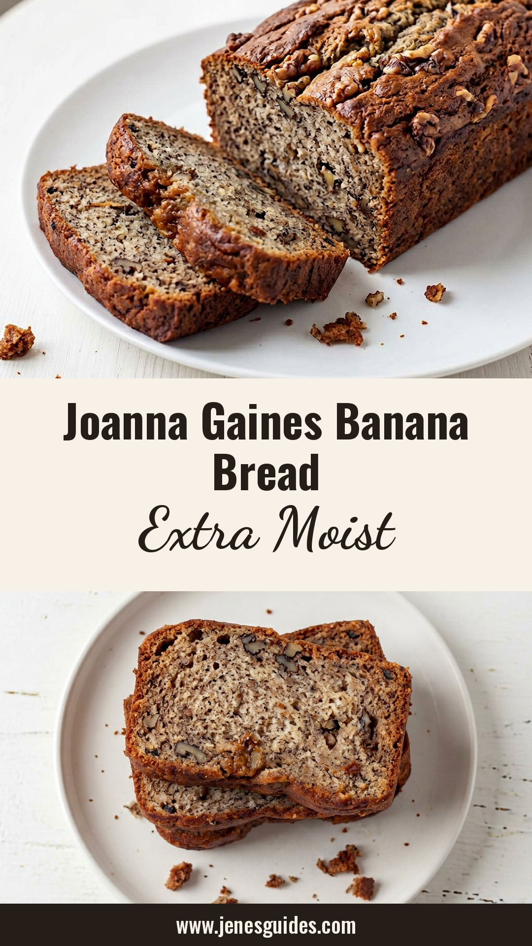 Pinterest pin: Pinterest pin: Joanna Gaines Banana Bread Copycat