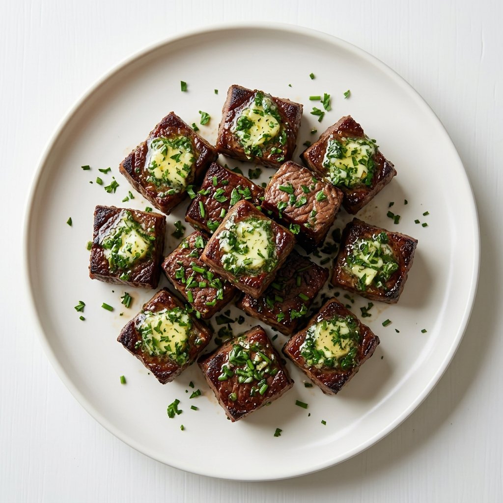 Cowboy butter steak bites with garlic herb butter