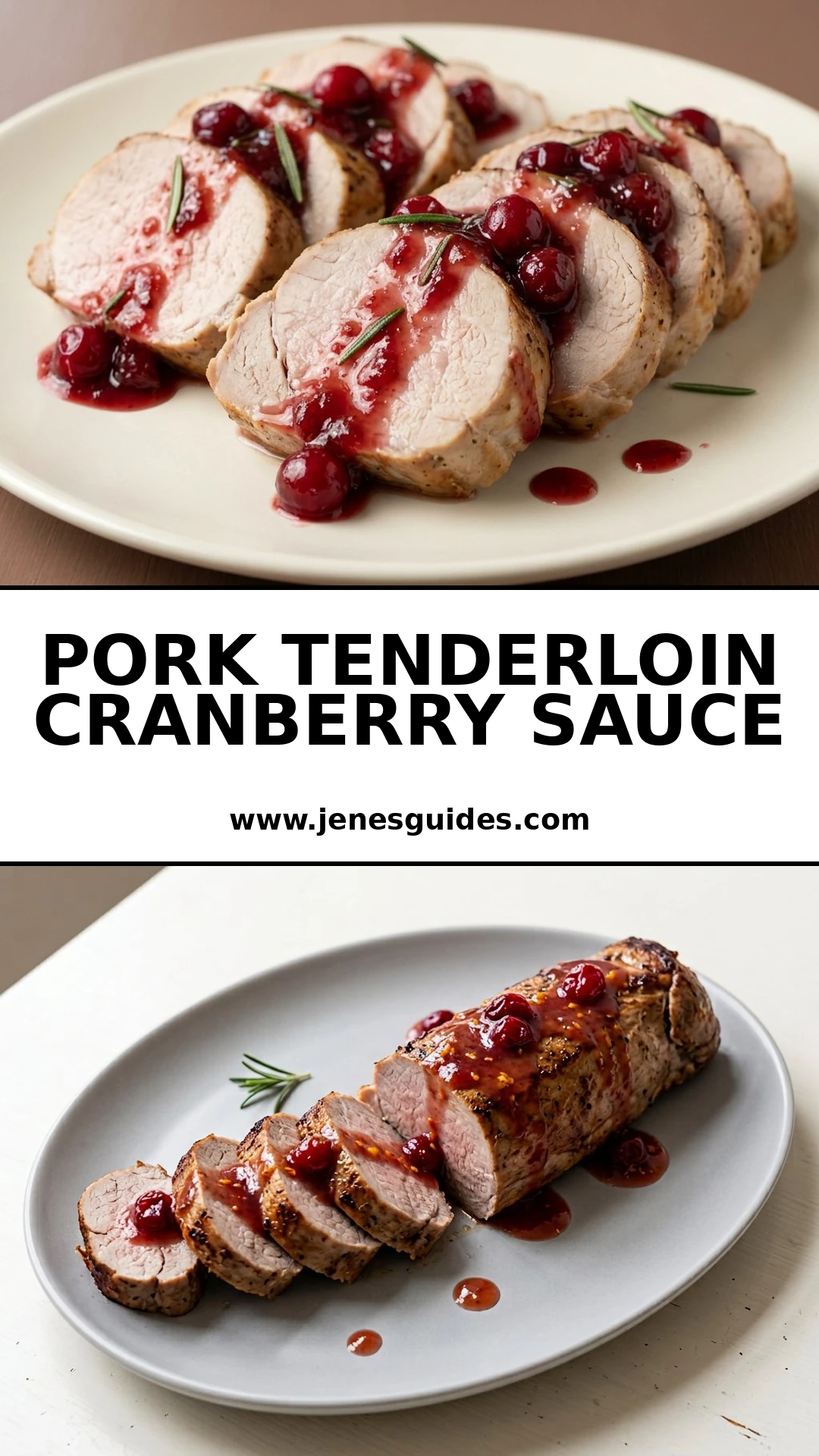 Pork Tenderloin Cranberry Sauce Pinterest pin