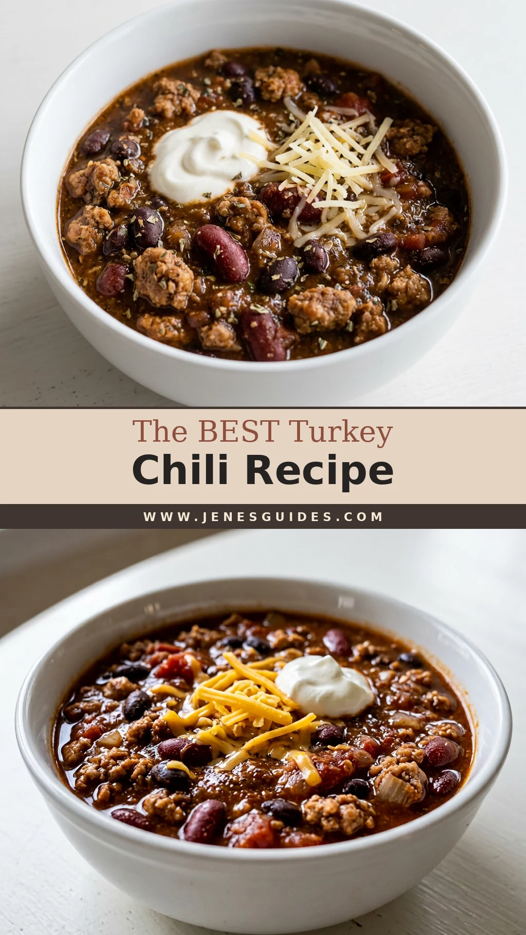 The BEST Turkey Chili Recipe Pinterest pin