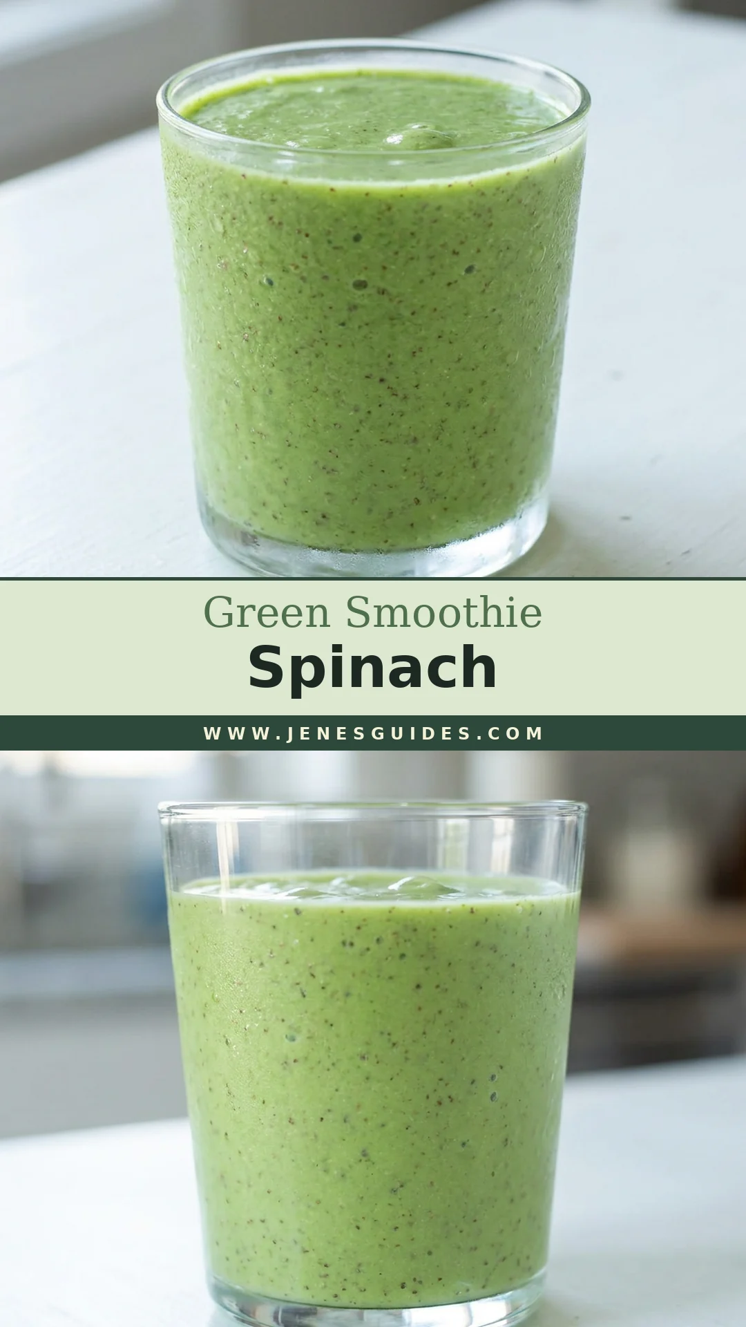 Green Smoothie Spinach Pinterest pin