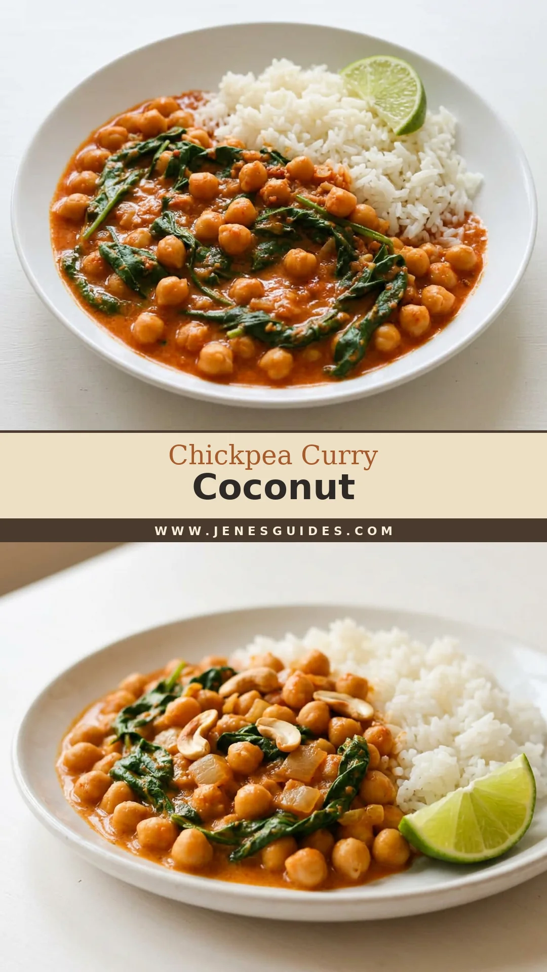 Chickpea Curry Coconut Pinterest pin