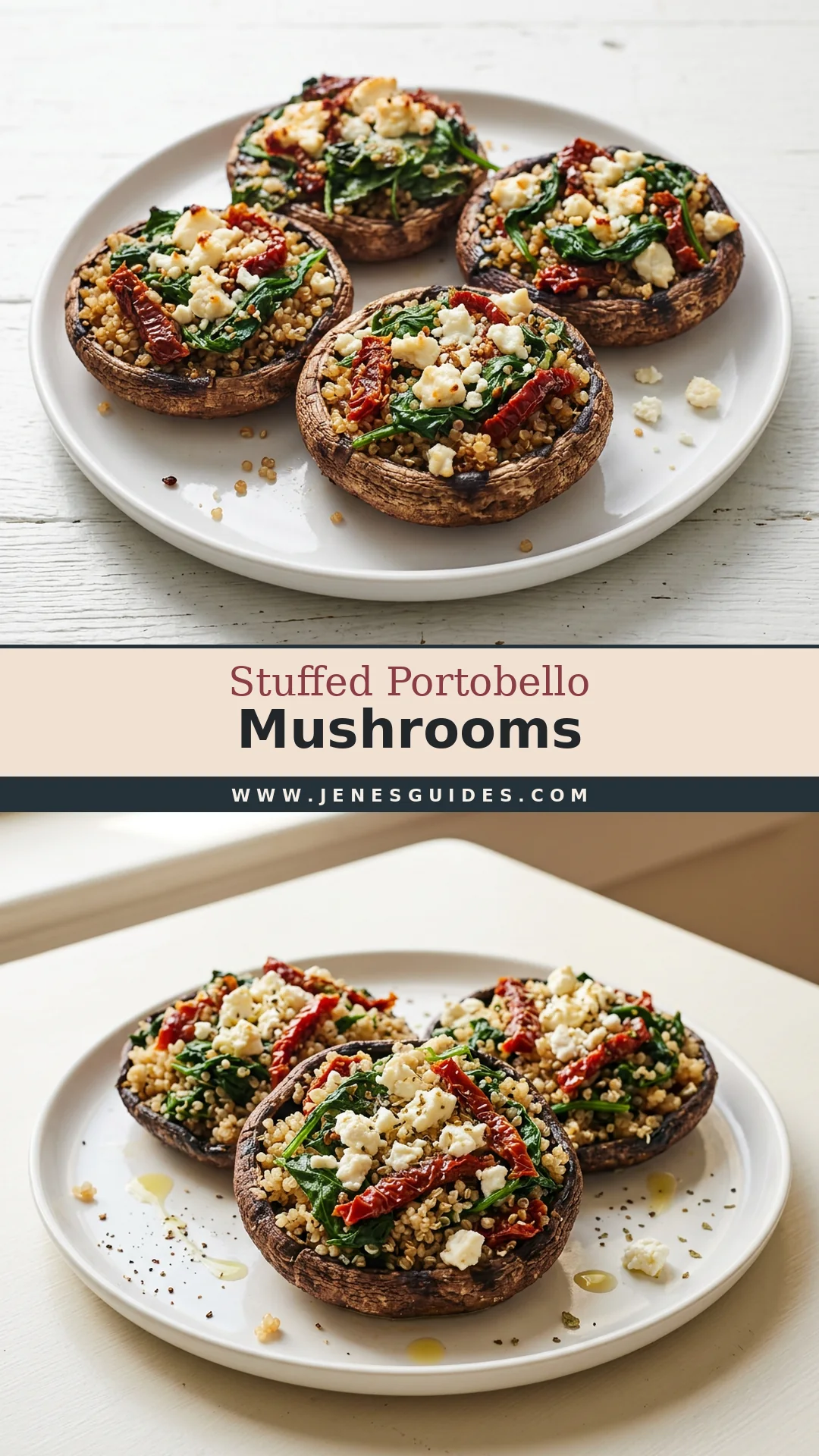 Stuffed Portobello Mushrooms Pinterest pin