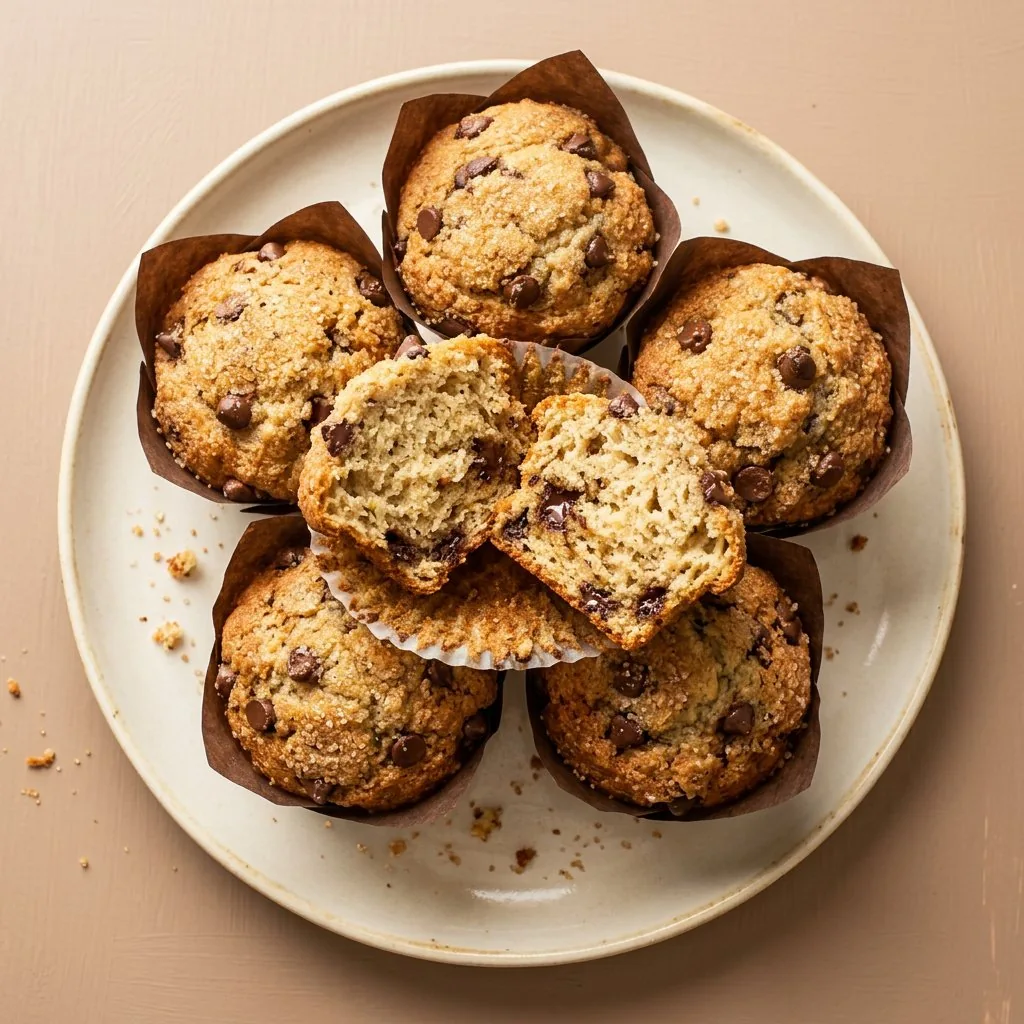 Banana Muffin Recipe Moist Bakery Style - plated servings