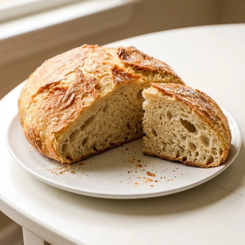 Homemade bread dutch oven with dry active yeast - featured photo