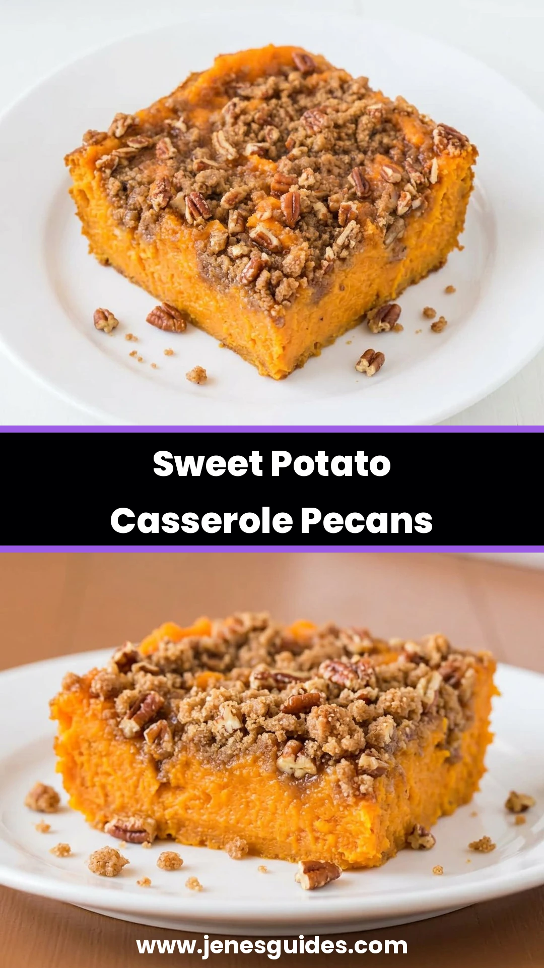 Sweet Potato Casserole Pecans Pinterest pin
