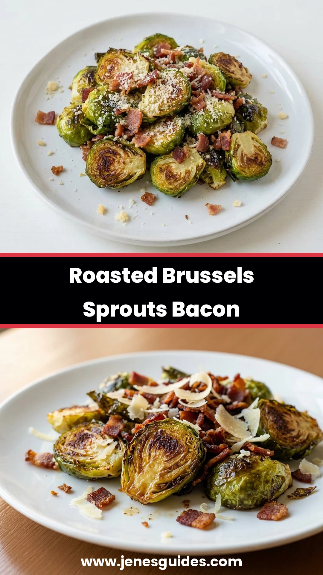 Roasted Brussels Sprouts Bacon Pinterest pin