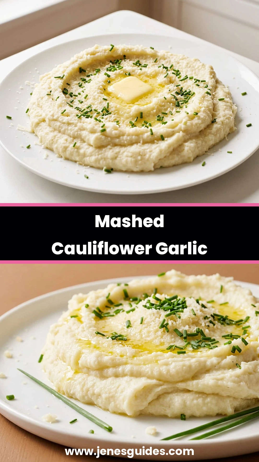 Mashed Cauliflower Garlic Pinterest pin
