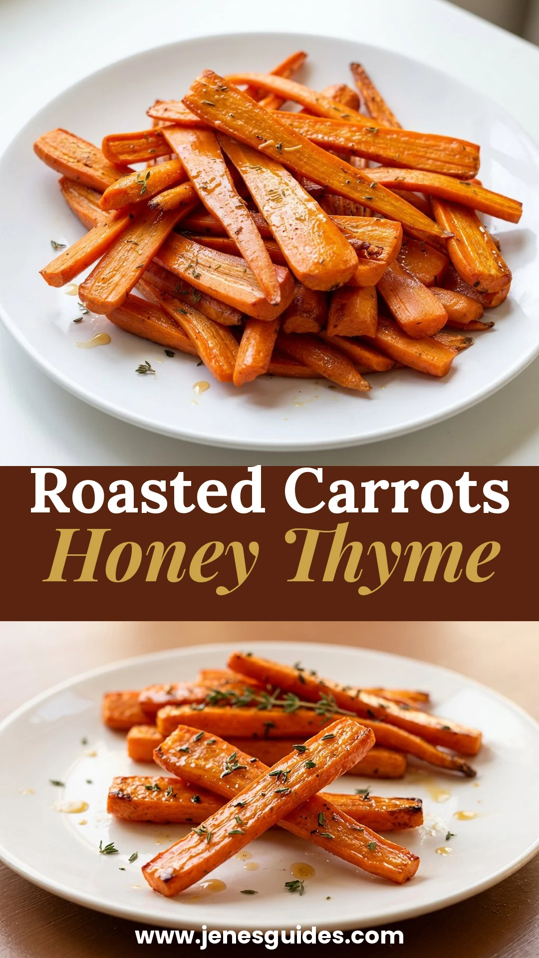 Roasted Carrots Honey Thyme Pinterest pin