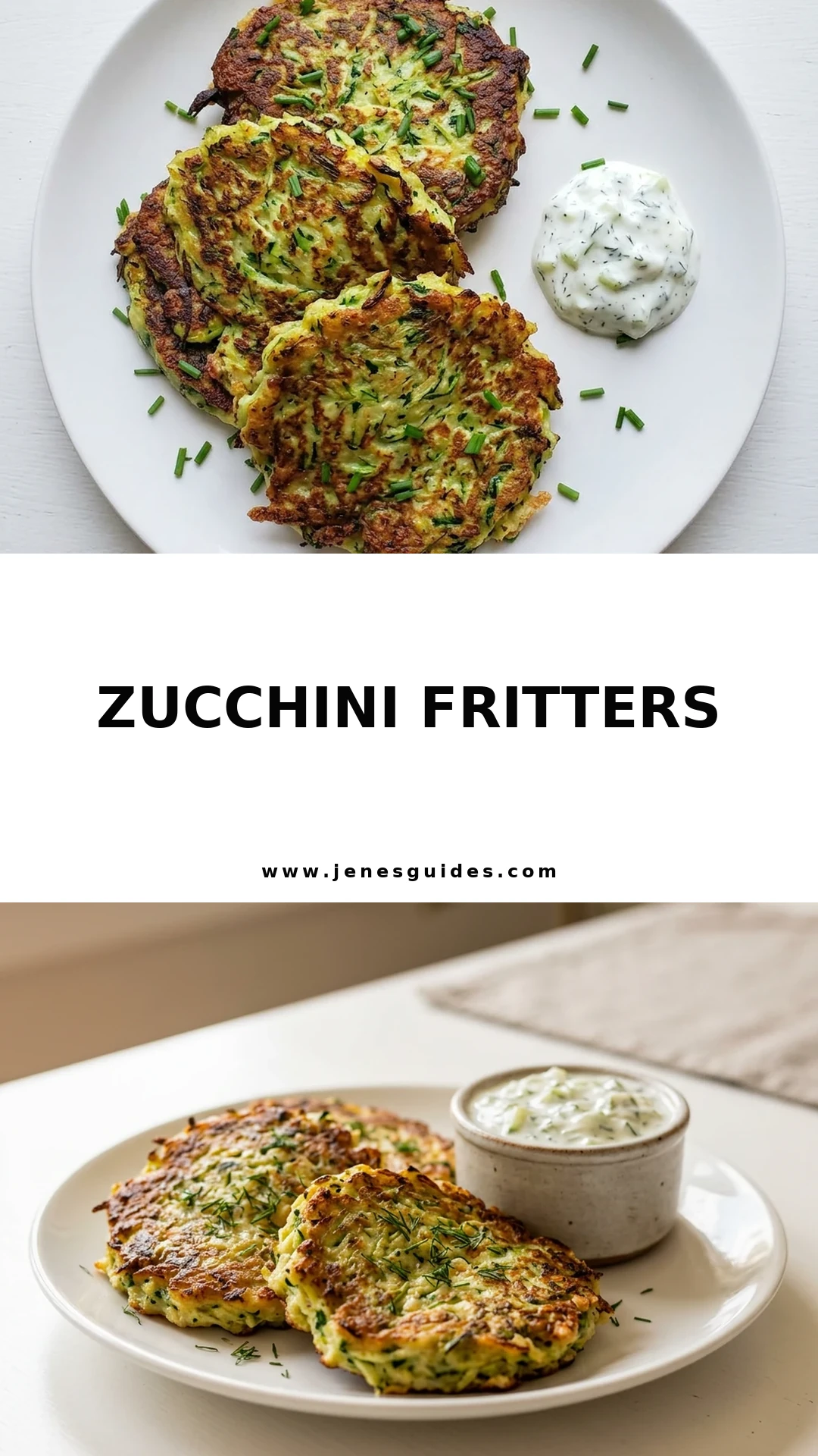 Zucchini Fritters Pinterest pin