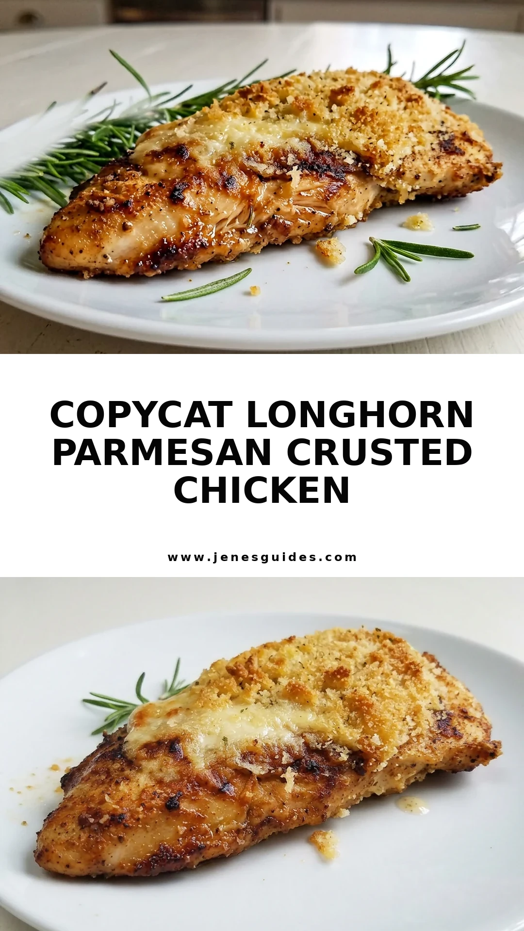 Copycat Longhorn Parmesan Crusted Chicken Pinterest pin