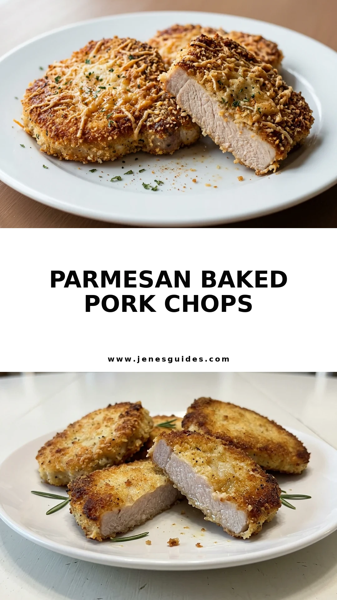 Parmesan Baked Pork Chops Pinterest pin