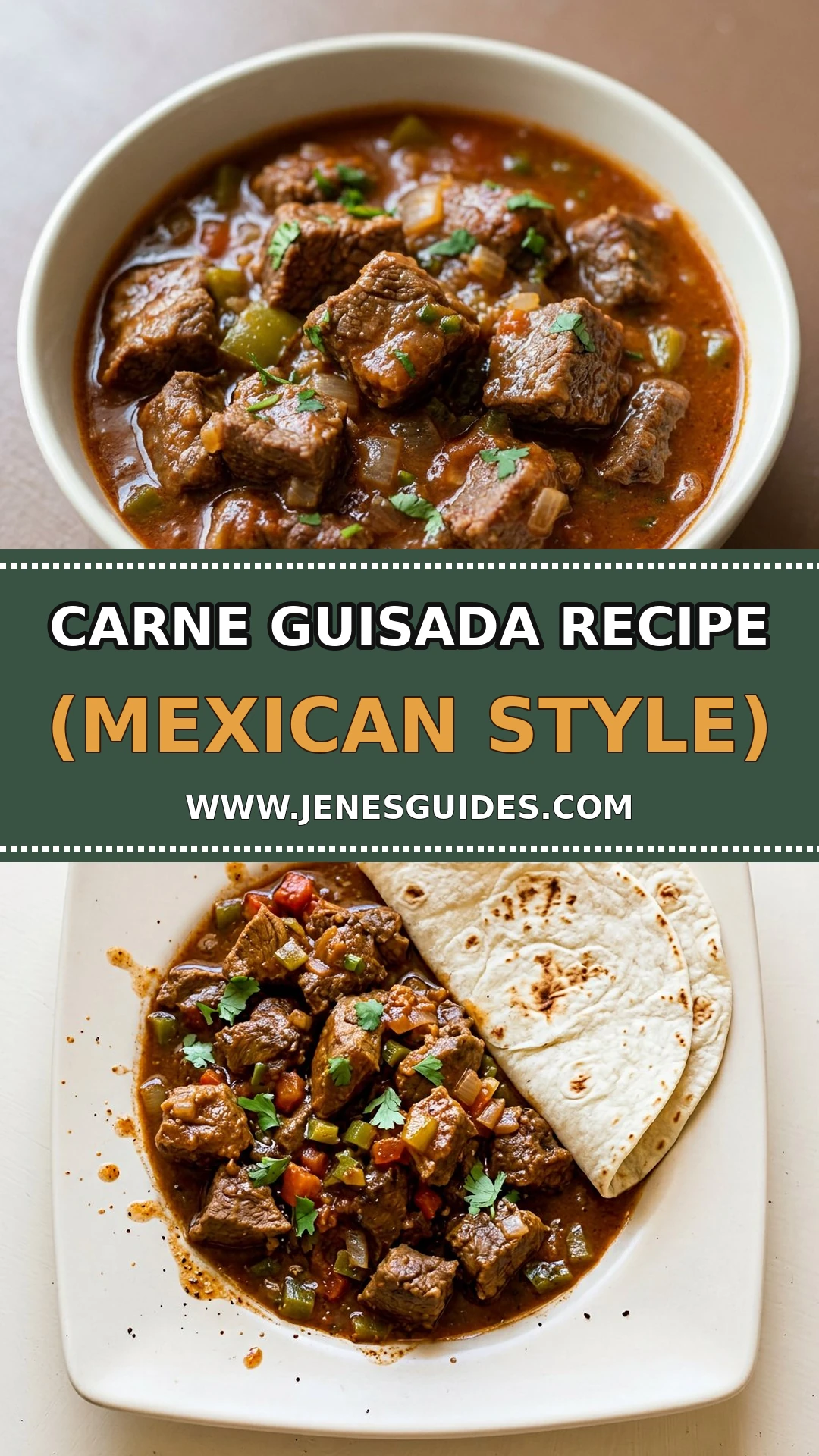 Carne Guisada Recipe (Mexican Style) Pinterest pin