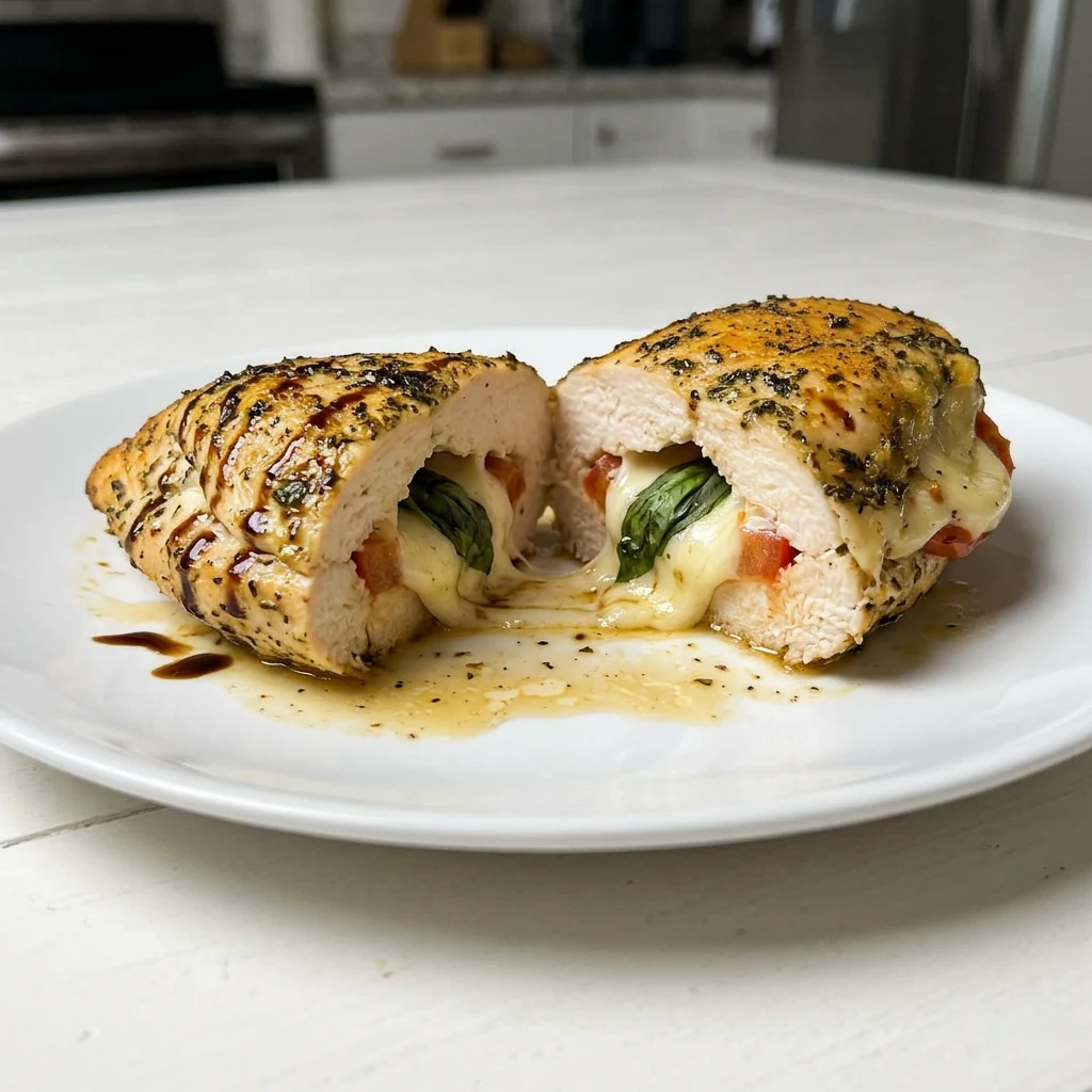 Chicken Caprese Stuffed Breast