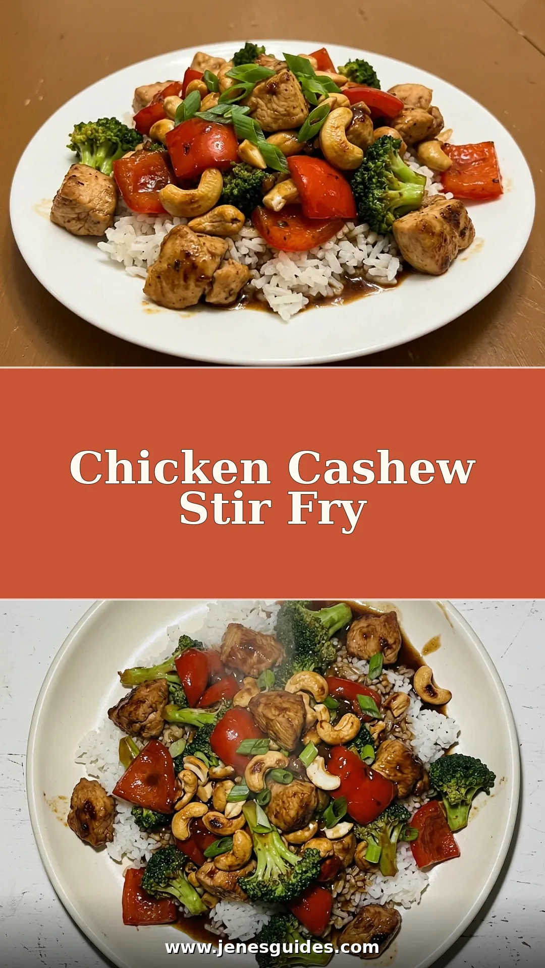 Chicken Cashew Stir Fry Pinterest pin
