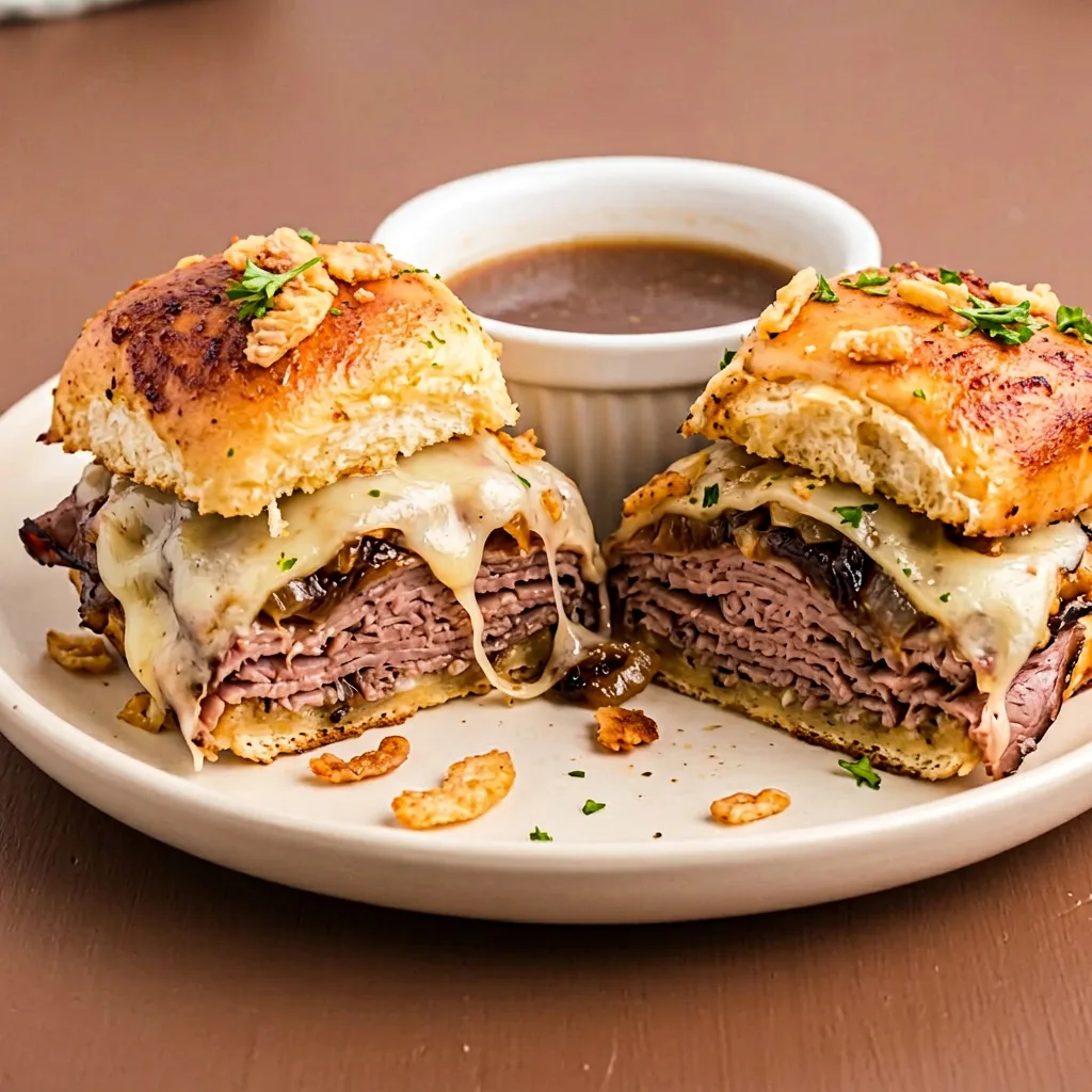 Easy French Dip Sliders Recipe for Dinner or a Party!
