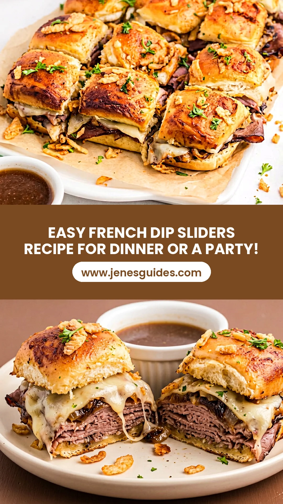 Easy French Dip Sliders Recipe for Dinner or a Party!