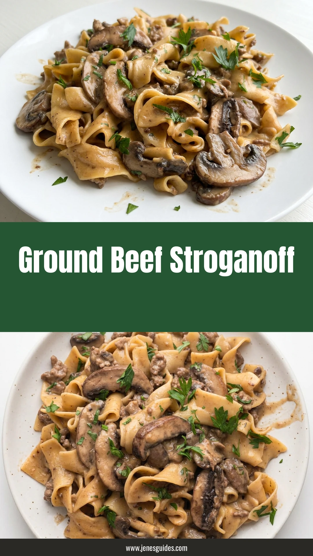 Ground Beef Stroganoff - Pinterest pin