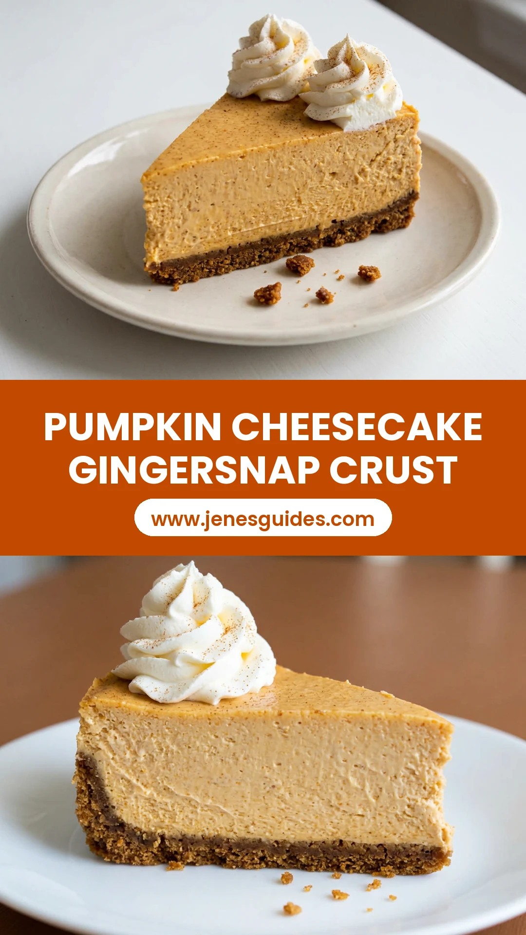 Pumpkin Cheesecake Gingersnap Crust