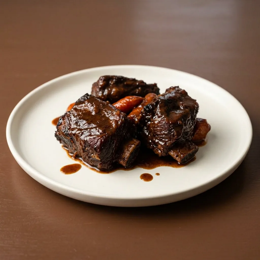 Red Wine Braised Short Ribs in Dutch Oven
