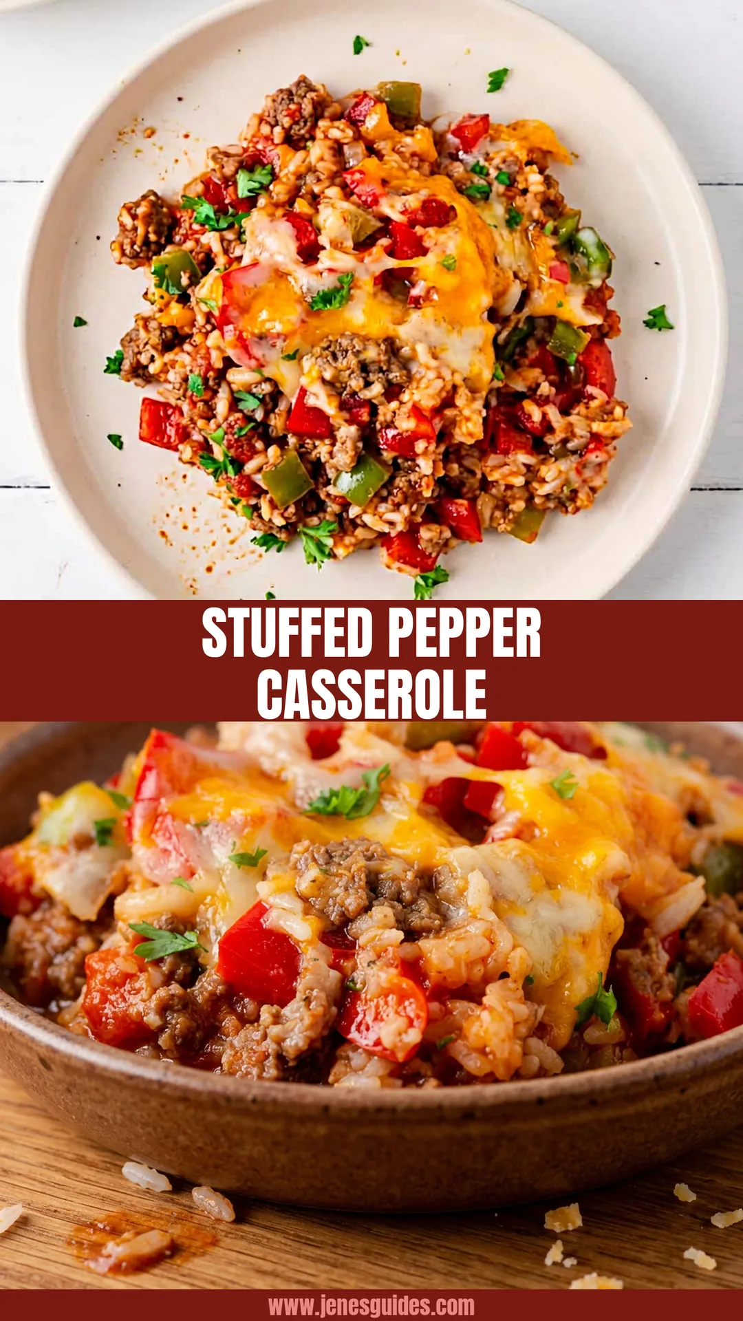 Pin: STUFFED PEPPER CASSEROLE