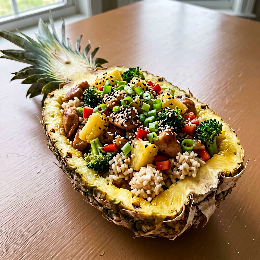 Teriyaki Chicken Pineapple Bowl